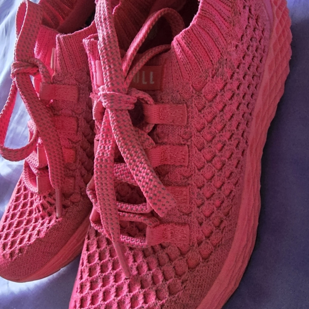 NOBULL Women's Knit Runner Hot Pink Athletic Shoes - Picture 2 of 6